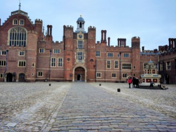 Here is the main court in Hampton Court Palace