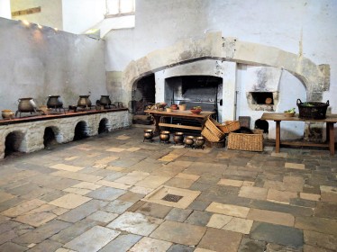 This is the main kitchen in Hampton Court Palace.